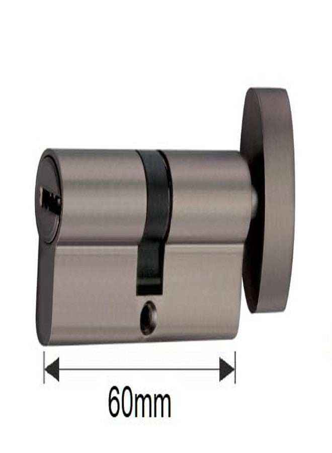 SHRIDA High-Security 60mm Euro Profile Cylinder Lock with 3 Ultra Brass Dimple Keys | Black Satin Finish | Compatible for 30-35mm Door Thickness | Anti-Pick Durable Brass Core - Image 2